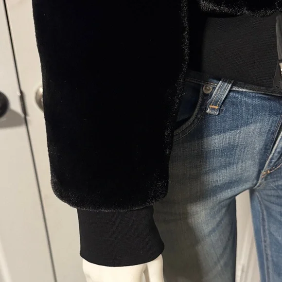 Moose Knuckles Black Hooded Bomber Jacket - Picture 5 of 14